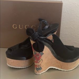 Gucci Tattoo Wedges